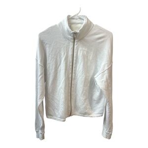 Naked Cashmere Full Zip Cardigan Sweater Top White Women Medium